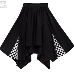 LISTEN FLAVOR Zip Detail Hemline Skirt