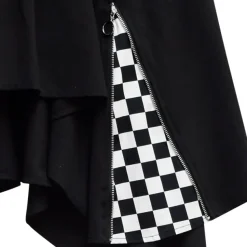 LISTEN FLAVOR Zip Detail Hemline Skirt