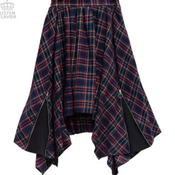 LISTEN FLAVOR Zip Detail Hemline Skirt
