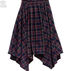 LISTEN FLAVOR Zip Detail Hemline Skirt