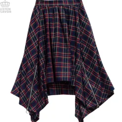 LISTEN FLAVOR Zip Detail Hemline Skirt