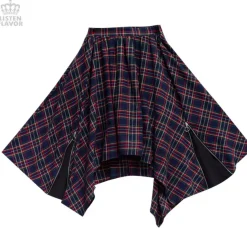 LISTEN FLAVOR Zip Detail Hemline Skirt