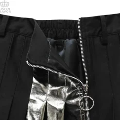 LISTEN FLAVOR Zip Pleated Skirt