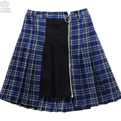 LISTEN FLAVOR Zip Pleated Skirt
