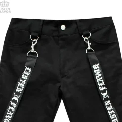 LISTEN FLAVOR Zip Skinny Pants w/ Suspenders