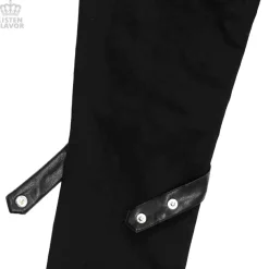 LISTEN FLAVOR Zip Skinny Black Pants w/ Harness