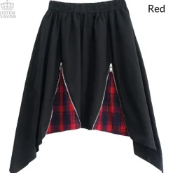LISTEN FLAVOR Zippered Hem Line Skirt