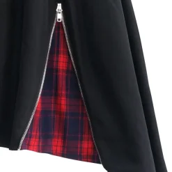 LISTEN FLAVOR Zippered Hem Line Skirt