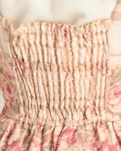 LIZ LISA Flower Check Pattern Pinafore Dress