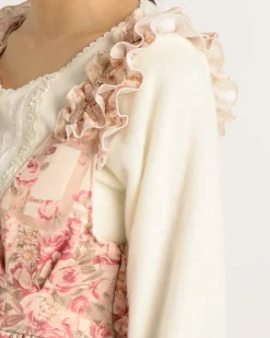 LIZ LISA Flower Check Pattern Pinafore Dress