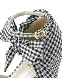 LIZ LISA Gingham Wedge Sandals