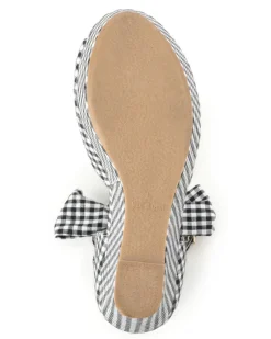 LIZ LISA Gingham Wedge Sandals