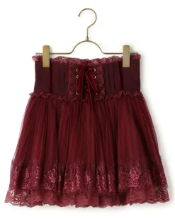 LIZ LISA Pleated Tulle Sukapan Skirt
