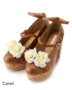 LIZ LISA Rose Wedge Pumps