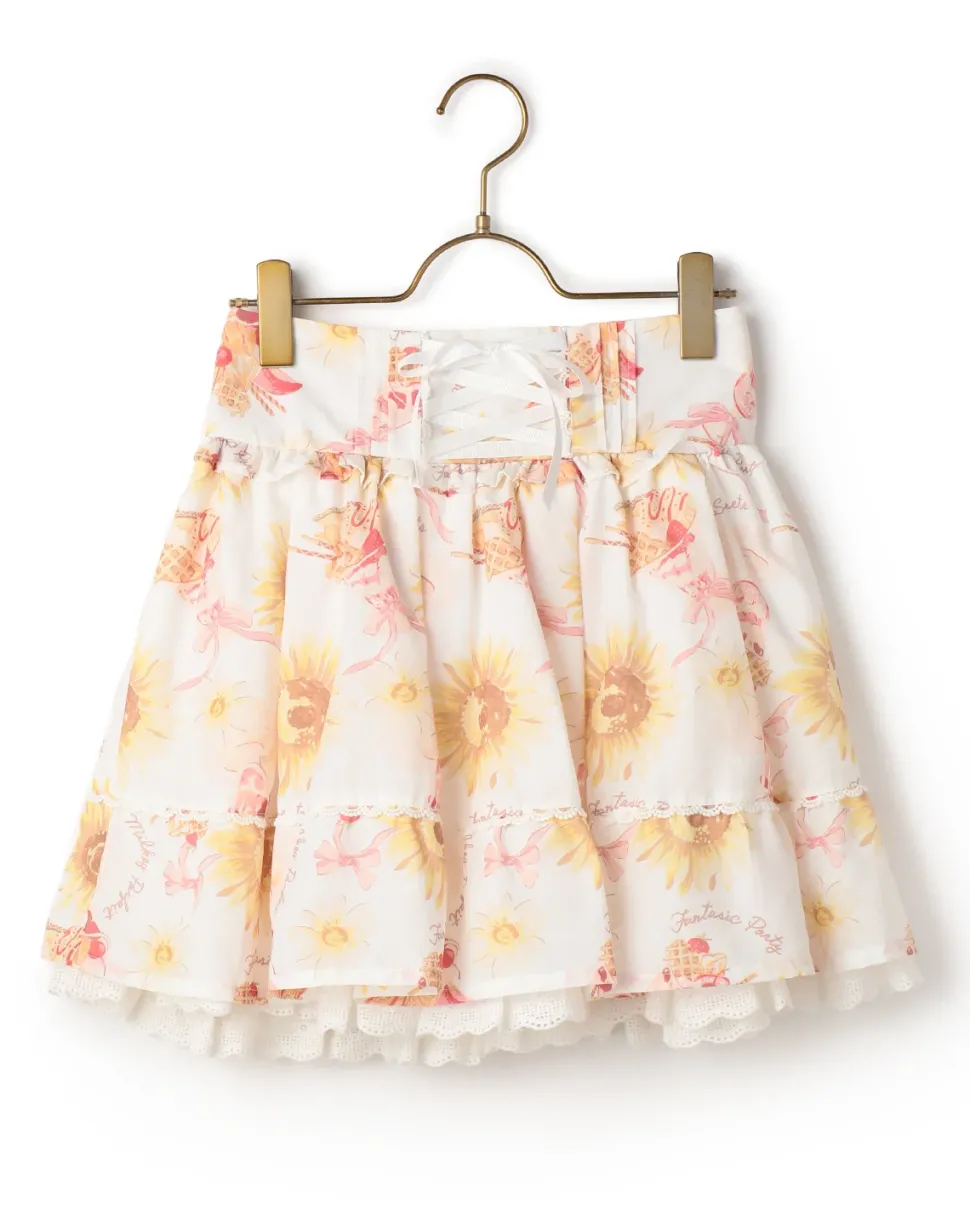LIZ LISA Sunflower & Parfait Sukapan Skirt