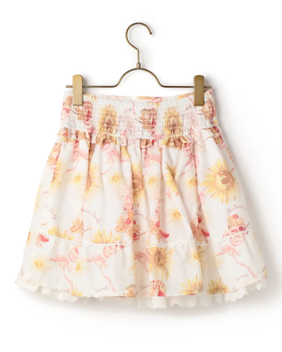 LIZ LISA Sunflower & Parfait Sukapan Skirt