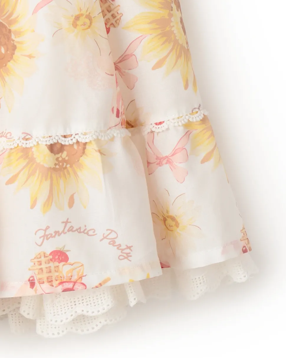 LIZ LISA Sunflower & Parfait Sukapan Skirt