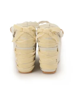 LIZ LISA Velour Lace-Up Platform Shoes