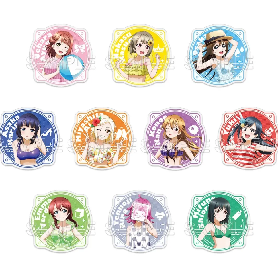 Love Live! Nijigasaki High School Idol Club Summertime! Acrylic Sticker Collection