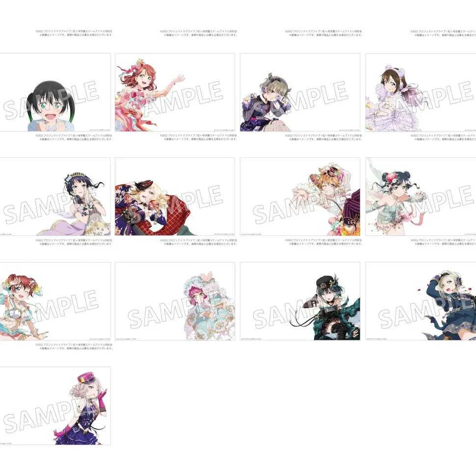 Love Live! Nijigasaki High School Idol Club Nijigasaki High School Store Supporting My Fave Transparent Sheet Collection