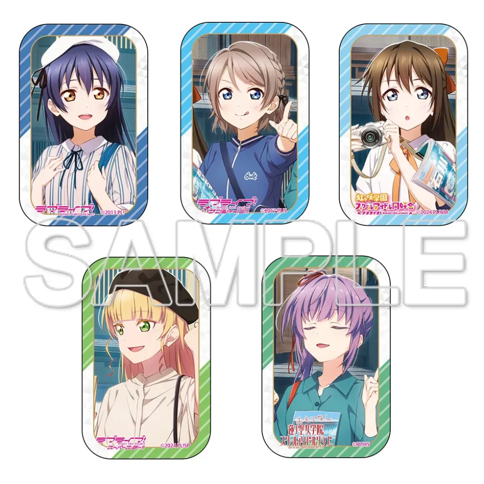 Love Live! Series Odekake Love Live! Square Tin Badge Set Umi & You & Shizuku & Sumire & Kozue