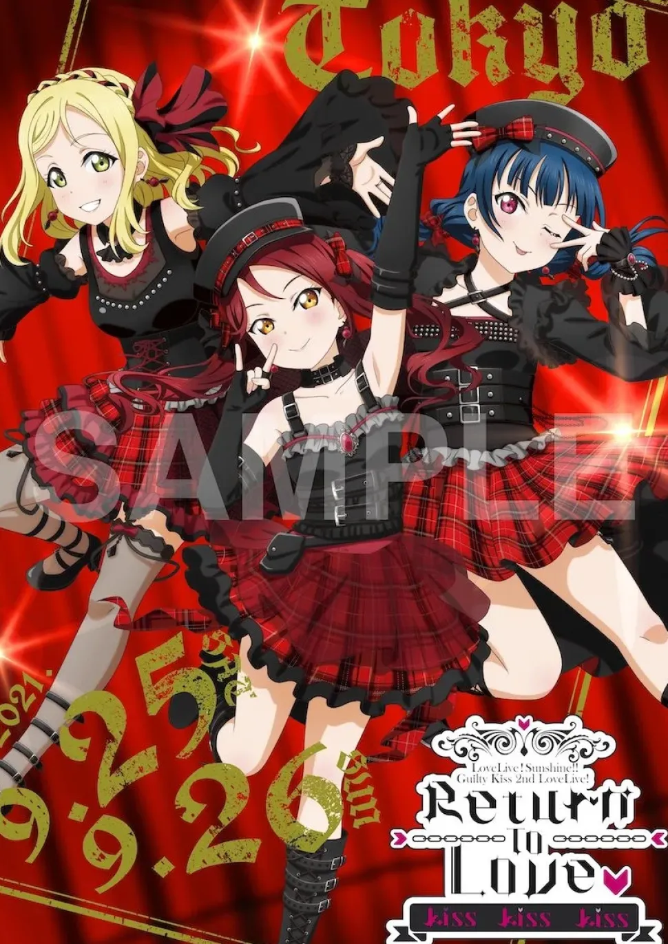 Love Live! Sunshine!! Guilty Kiss 2nd LoveLive! ~Return To Love ♡ Kiss Kiss Kiss~ Checkered Pattern Shorts