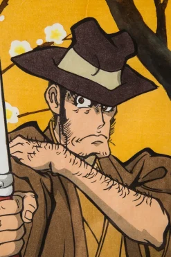 Lupin the Third Ukiyoe Woodblook Print - Inspector Zenigata