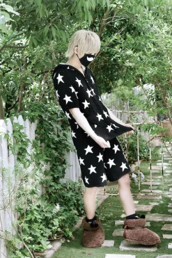 Mafumafu Fluffy Star Socks