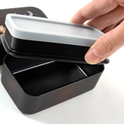 Maki-e Owl 2-Tier Mini Bento Box