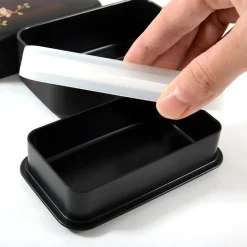 Maki-e Owl 2-Tier Mini Bento Box