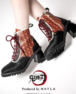 MAYLA Demon Slayer: Kimetsu no Yaiba Iconique Shoes Objet Boots Kyojuro Rengoku