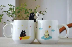 Mellow Cat Spoon w/ Mug