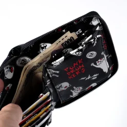 Meow Black Wallet