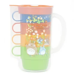 My Neighbor Totoro Totoro & Flowers Stackable Cup & Pitcher Set