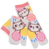 Nagomi Modern Women's Gray Cat Tabi Socks