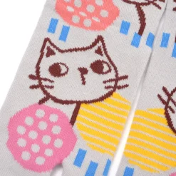 Nagomi Modern Women's Gray Cat Tabi Socks