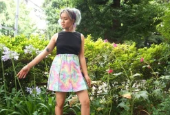 NUEZZZ Rough Sketch All-Over Print Cheer Skirt