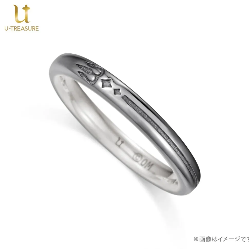 Obey Me! Belphegor Black-Coated Silver Ring