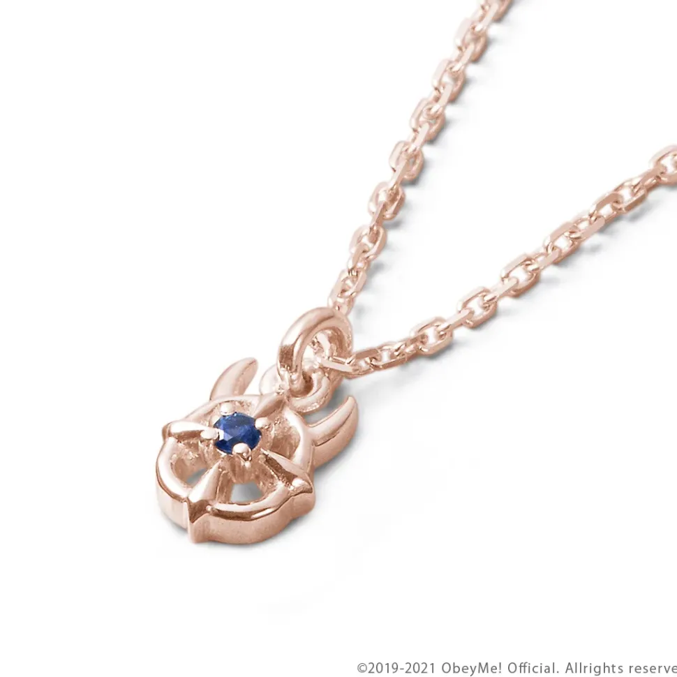 Obey Me! 10K Pink Gold Logo Necklace