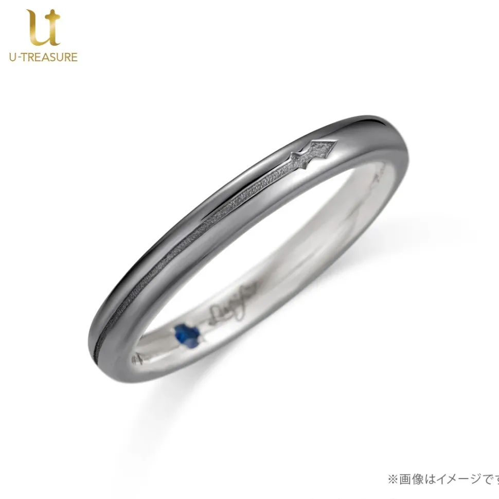 Obey Me! Lucifer Black-Coated Silver Ring