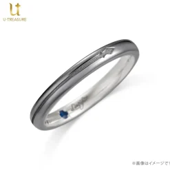 Obey Me! Mammon Black-Coated Silver Ring