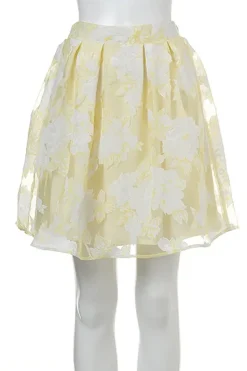 OLIVE des OLIVE Floral Organdy Skirt