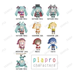 Piapro Characters One Night Jinro Collaboration: Pixel Art Ver. Back Print Men's T-Shirt