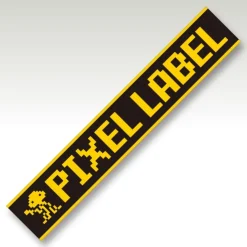 Pixel Label Yellow Muffler Towel
