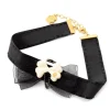 Q-pot. Black Ribbon x Bone Choker