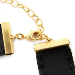 Q-pot. Black Ribbon x Bone Choker