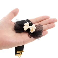 Q-pot. Black Ribbon x Bone Choker