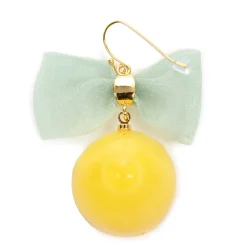 Q-pot. Lemon Ribbon Pierced Earring