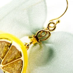 Q-pot. Lemon Ribbon Pierced Earring