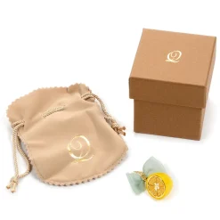 Q-pot. Lemon Ribbon Pierced Earring